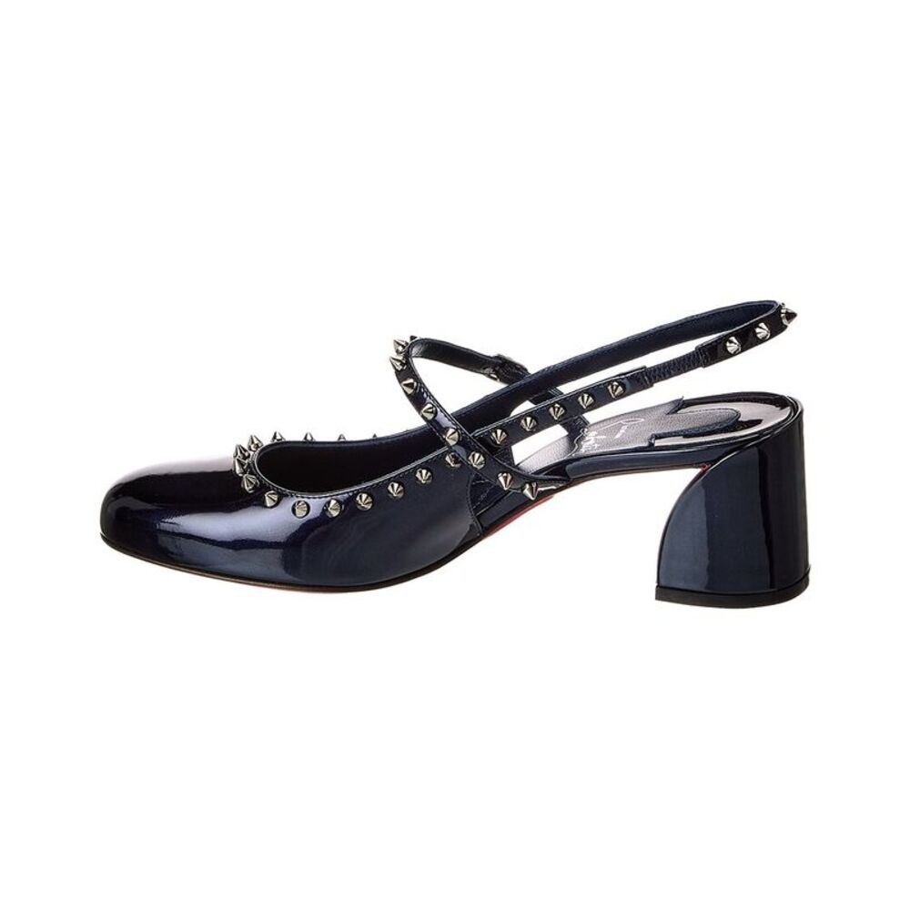 Christian Louboutin Janispikes 55 Patent Pump, Blue - Picture 2 of 5